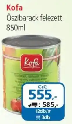 ÁRKLUB Kofa Őszibarack felezett ajánlat
