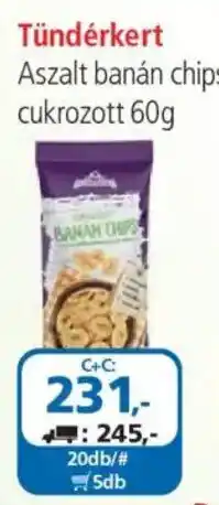 ÁRKLUB Tündérkert Aszalt banán chips ajánlat