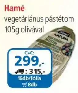 ÁRKLUB Hamé vegetáriánus pástétom ajánlat