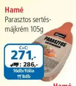 ÁRKLUB Hamé Parazstos sertés-májkrém ajánlat