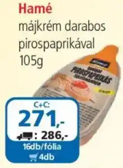 ÁRKLUB Hamé májkrém darabos pirospaprikával ajánlat