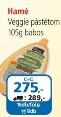 ÁRKLUB Hamé Veggie pástétom ajánlat