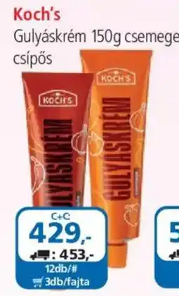 ÁRKLUB Koch's Gulyáskrém ajánlat
