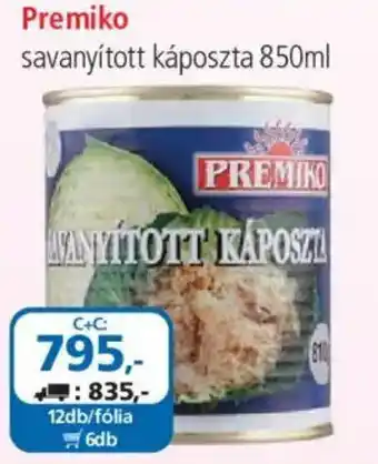 ÁRKLUB Premiko savanyított káposzta ajánlat