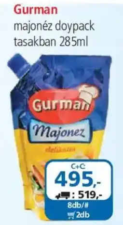ÁRKLUB Gurman majonéz doypack ajánlat