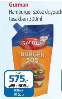 ÁRKLUB Gurman Hamburger szósz ajánlat