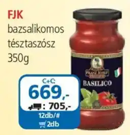 ÁRKLUB FJK bazsalikomos tésztaszósz ajánlat