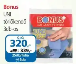 ÁRKLUB Bonus uni törlőkendő ajánlat