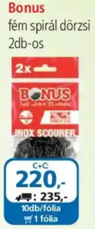 ÁRKLUB Bonus fém spirál dörzsi ajánlat