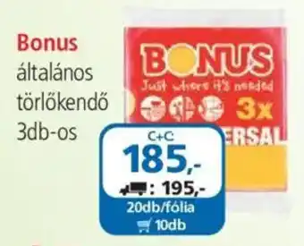ÁRKLUB Bonus általános törlőkendő ajánlat
