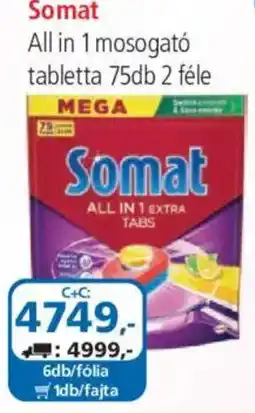 ÁRKLUB Somat All in 1 mosogató tabletta ajánlat