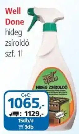 ÁRKLUB Well Done hideg zsíroldó ajánlat