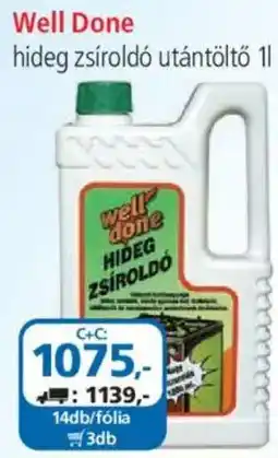ÁRKLUB Well Done hideg zsíroldó ajánlat