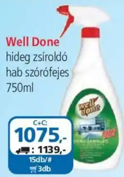 ÁRKLUB Well Done hideg zsíroldó hab szórófejes ajánlat