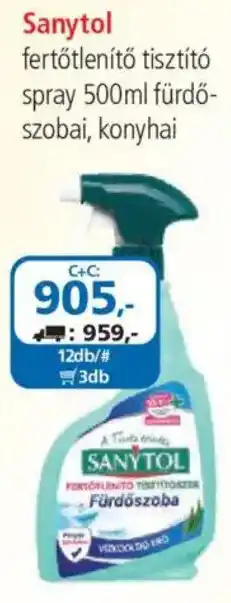 ÁRKLUB Sanytol fertőtlenítő tisztító spray ajánlat