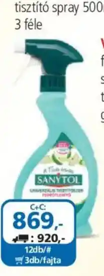 ÁRKLUB Sanytol tisztító spray ajánlat