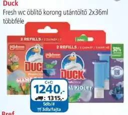 ÁRKLUB Duck Fresh wc öblítő korong utántöltő ajánlat