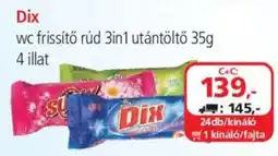 ÁRKLUB Dix wc frissítő rúd 3in1 utántöltő ajánlat