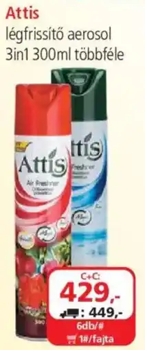 ÁRKLUB Attis légfrissítő aeroszol ajánlat