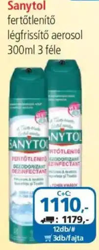 ÁRKLUB Sanytol fertőtlenítő légfrissítő aerosol ajánlat