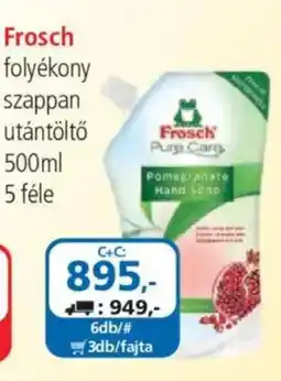 ÁRKLUB Frosch folyékony szappan utántöltő ajánlat
