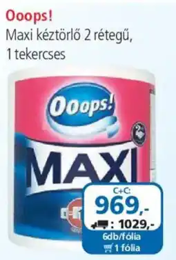 ÁRKLUB Ooops! Maxi kéztörlő ajánlat