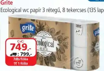 ÁRKLUB Gríte Ecological wc papír ajánlat
