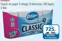 ÁRKLUB Ooops! Classic wc papír ajánlat