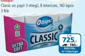 ÁRKLUB Ooops! Classic wc papír ajánlat