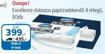 ÁRKLUB Ooops! Excellence dobozos papírzsebkendő ajánlat