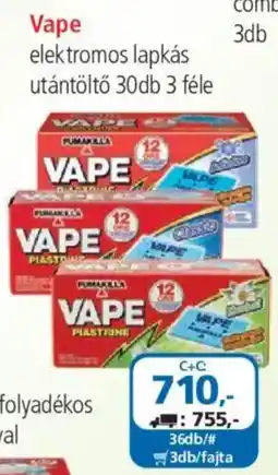 ÁRKLUB Vape elektromos lapkás utántöltő ajánlat