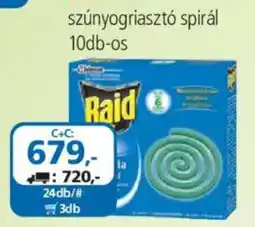 ÁRKLUB Raid szúnyogriasztó spirál ajánlat