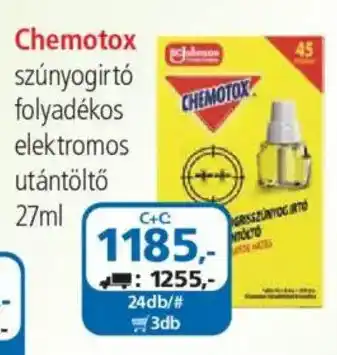 ÁRKLUB Chemotox szúnyogirtó folyadékos elektromos utántöltő ajánlat