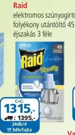 ÁRKLUB Raid elektromos szúnyogirtó utántöltő ajánlat