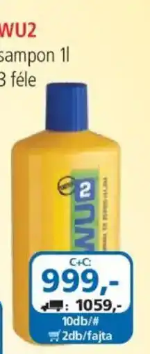 ÁRKLUB WU2 sampon ajánlat