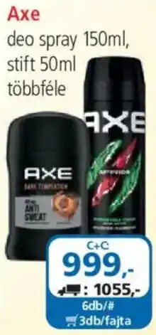 ÁRKLUB Axe deo spray, stift ajánlat