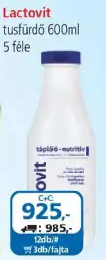 ÁRKLUB Lactovit tusfürdő ajánlat