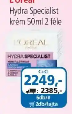 ÁRKLUB L'Oréal Hydra Specialist krém ajánlat