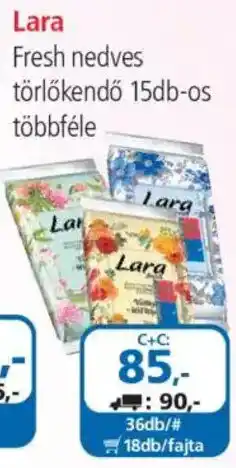 ÁRKLUB Lara Fresh nedves törlőkendő ajánlat