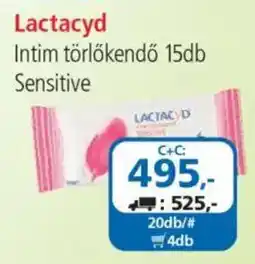 ÁRKLUB Lactacyd intim törlőkendő ajánlat