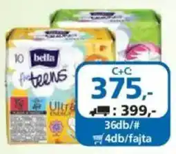 ÁRKLUB Bella for teens Ultra Energy betét ajánlat