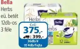 ÁRKLUB Bella Herbs egészségügyi betét ajánlat