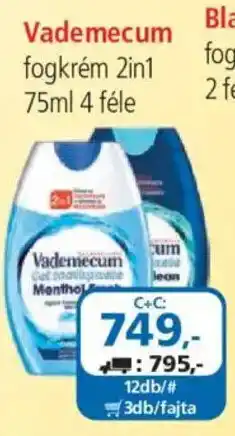 ÁRKLUB Vademecum fogkrém 2in1 ajánlat