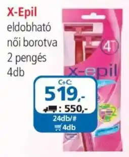 ÁRKLUB X-Epil eldobható női borotva ajánlat