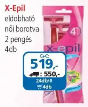 ÁRKLUB X-Epil eldobható női borotva ajánlat
