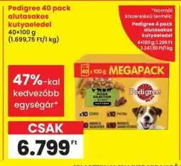 Interspar Pedigree 40 pack alutasakos kutyaeledel ajánlat
