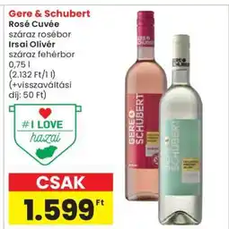 Spar Gere & Schubert Rosé Cuvée / Irsai Olivér ajánlat