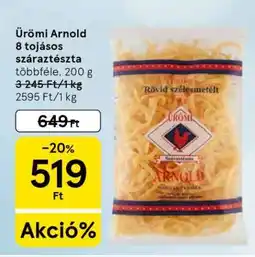 Tesco Ürömi Arnold 8 tojásos száraztészta ajánlat