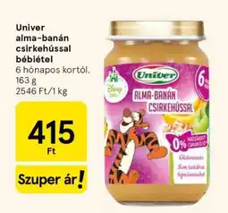 Tesco Univer alma-banán csirkehússal bébiétel ajánlat