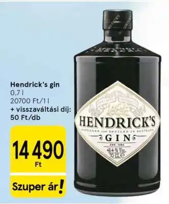 Tesco Hendrick's Gin ajánlat